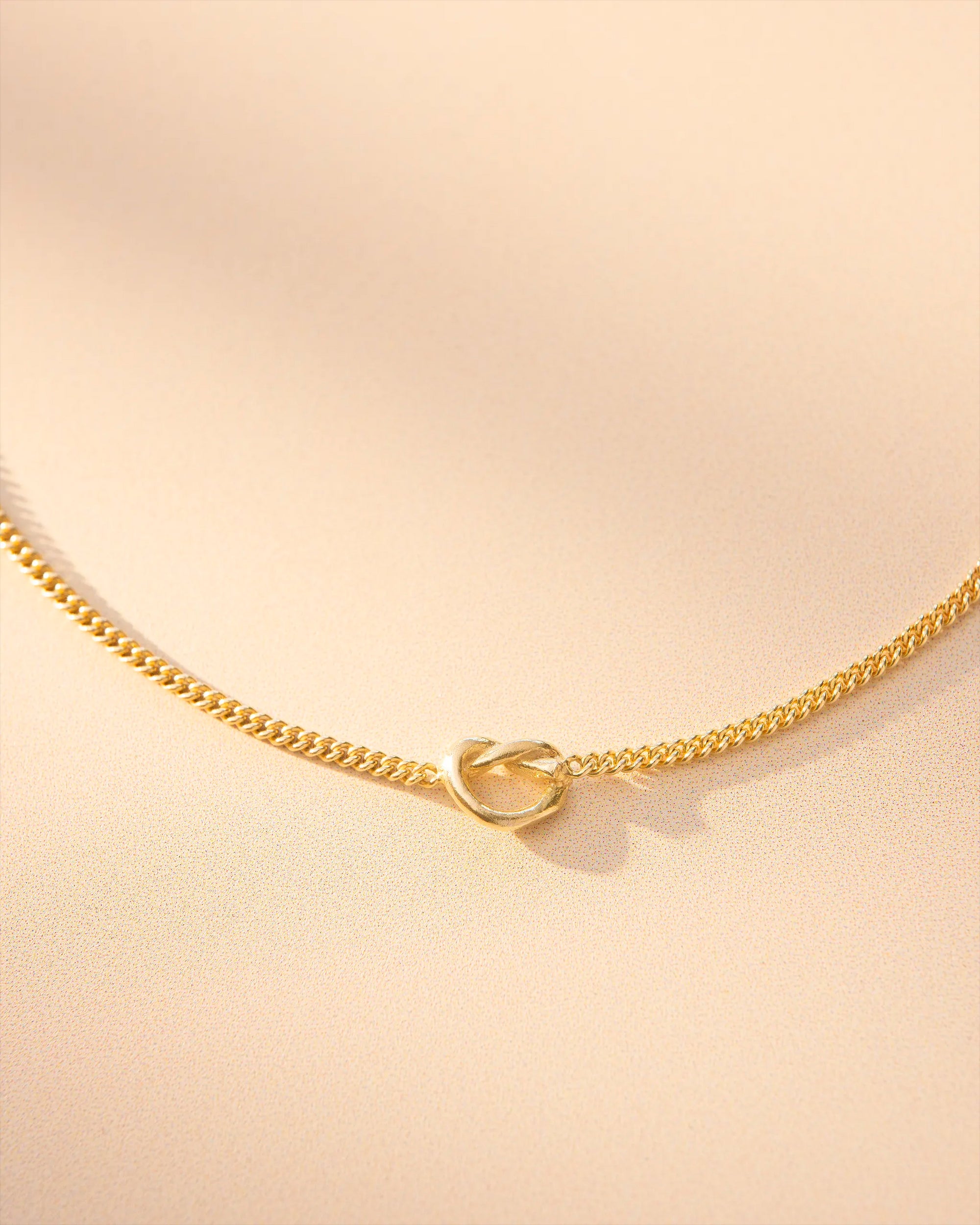 Gold Knot Charm Personalised Bracelet
