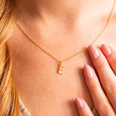 Contemporary Letter Pendant Sterling Silver Personalised Necklace