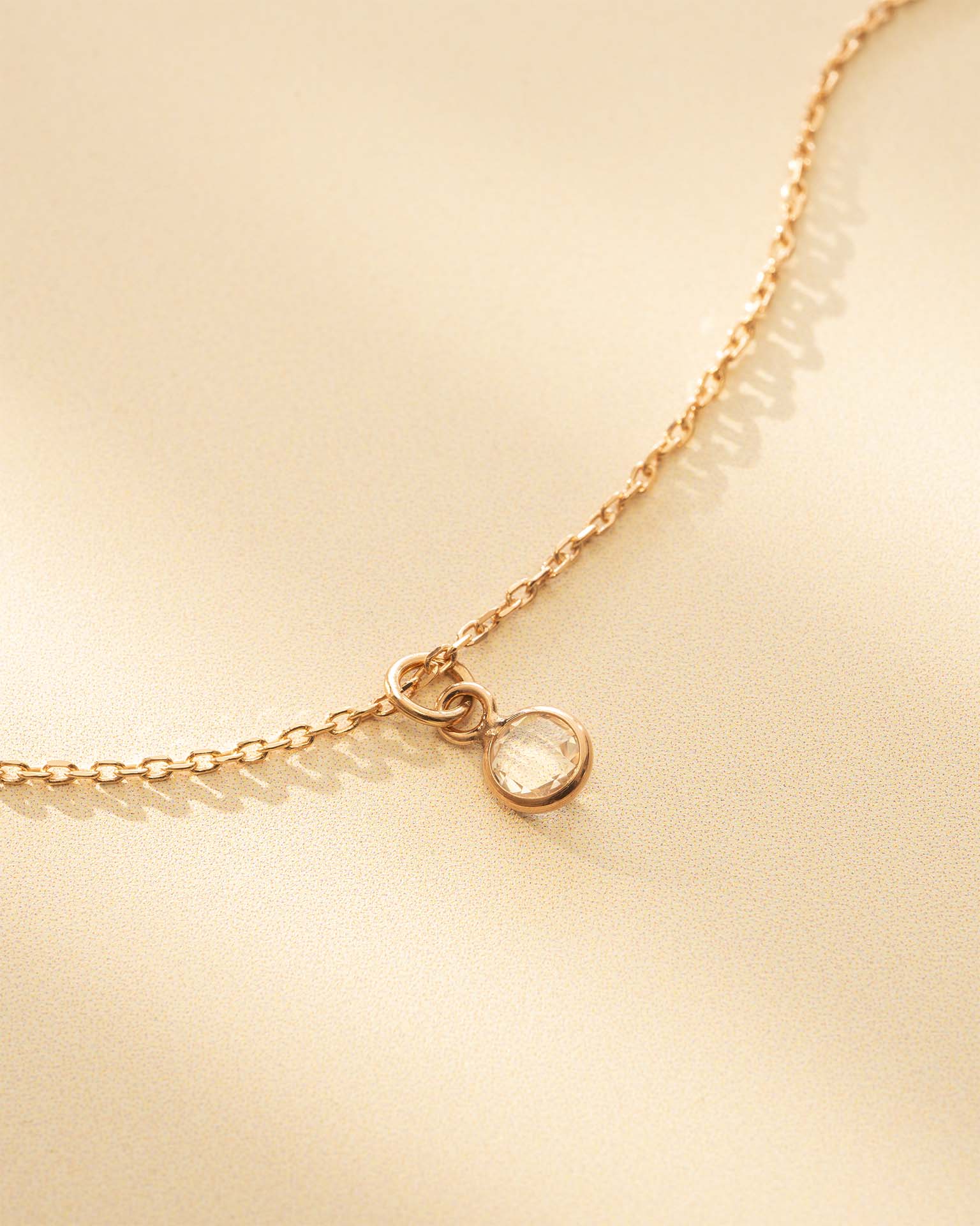 Rose Gold Birthstone Charm Personalised Necklace