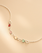 Silver Family Mini Birthstone Necklace