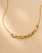 Gold Family Mini Birthstone Necklace