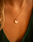 Rose Gold Esme Name and Birthstone Personalised Necklace