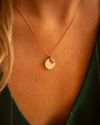 Rose Gold Esme Name and Birthstone Personalised Necklace