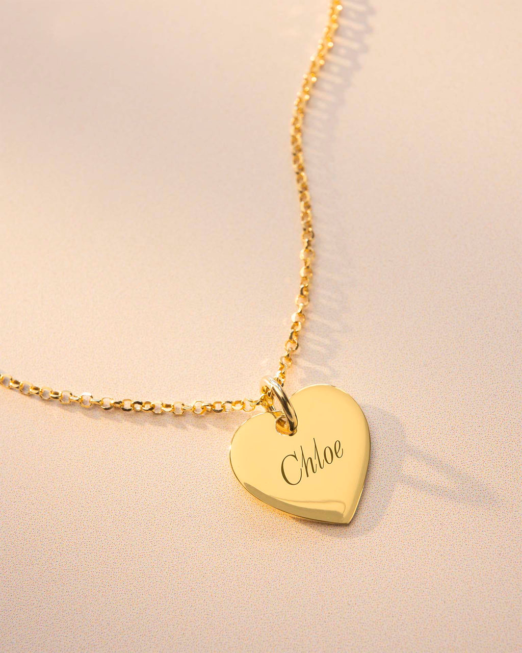 Gold Heart Research UK Personalised Necklace