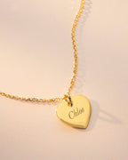Gold Heart Research UK Personalised Necklace