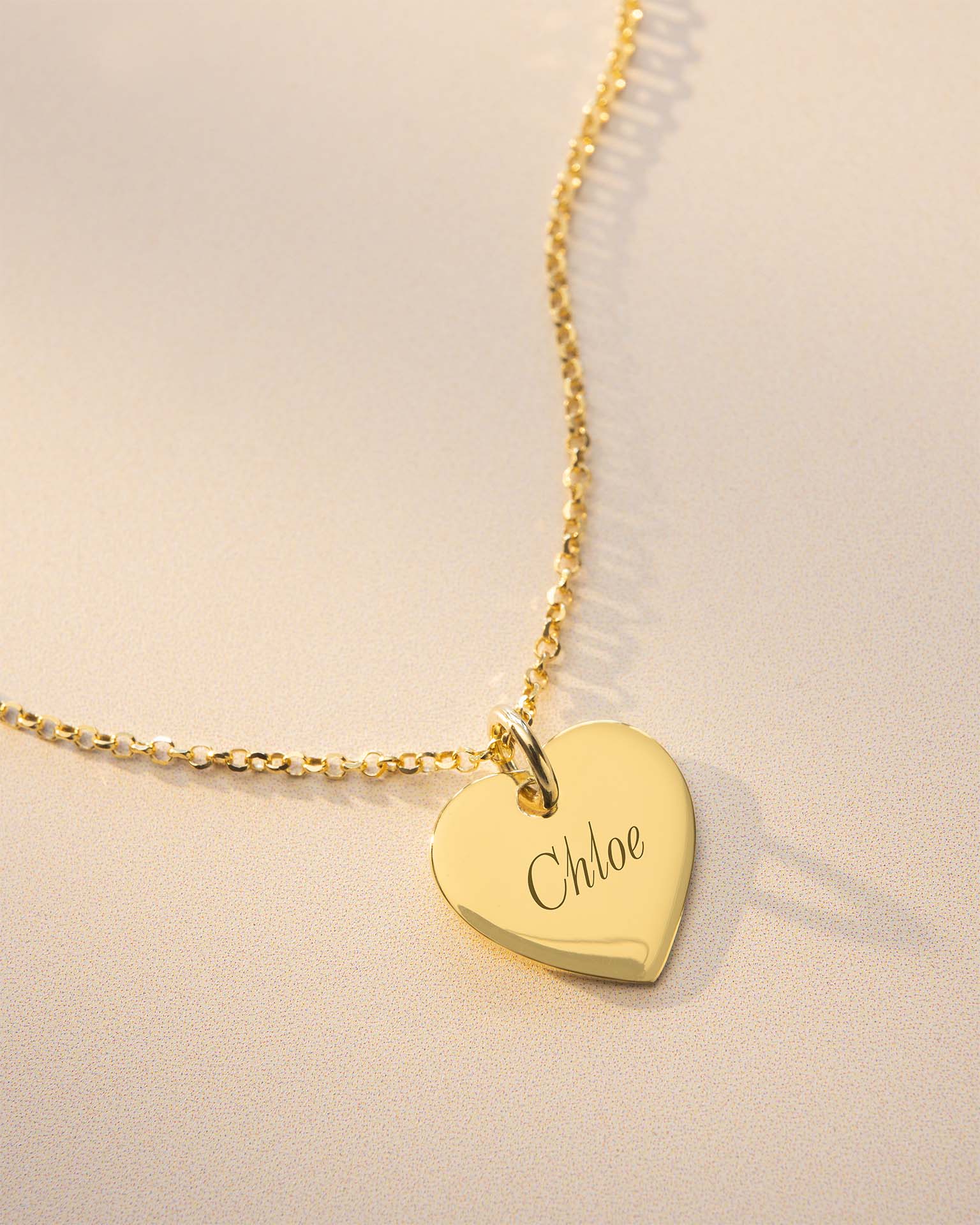 Gold Heart Research UK Personalised Necklace
