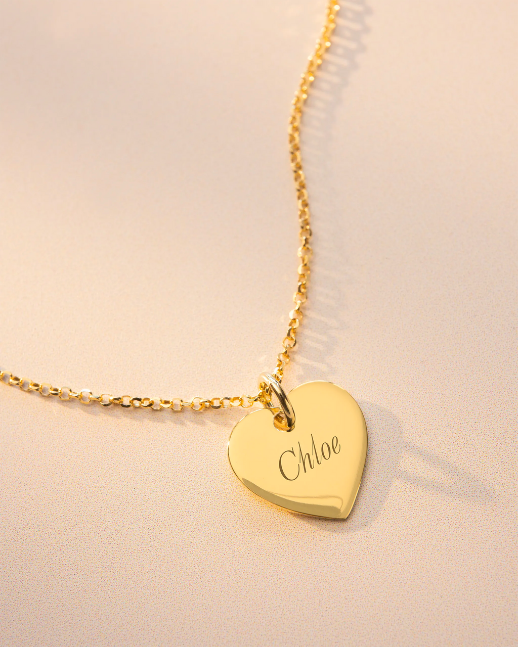 Gold Heart Research UK Personalised Necklace