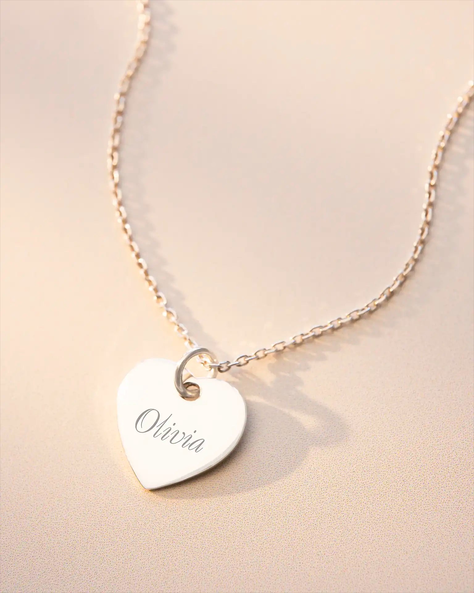 Silver Heart Research UK Personalised Necklace