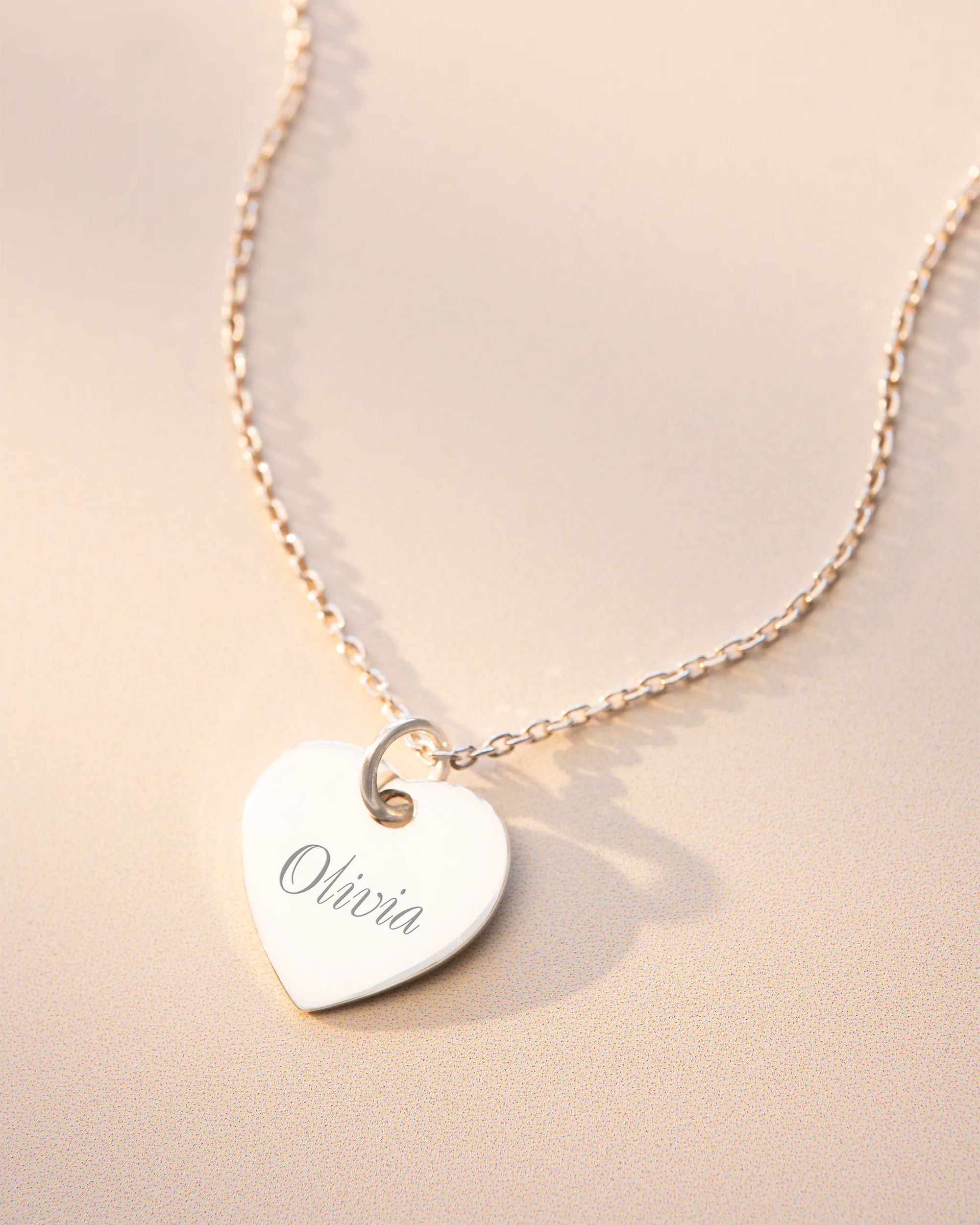 Silver Heart Research UK Personalised Necklace