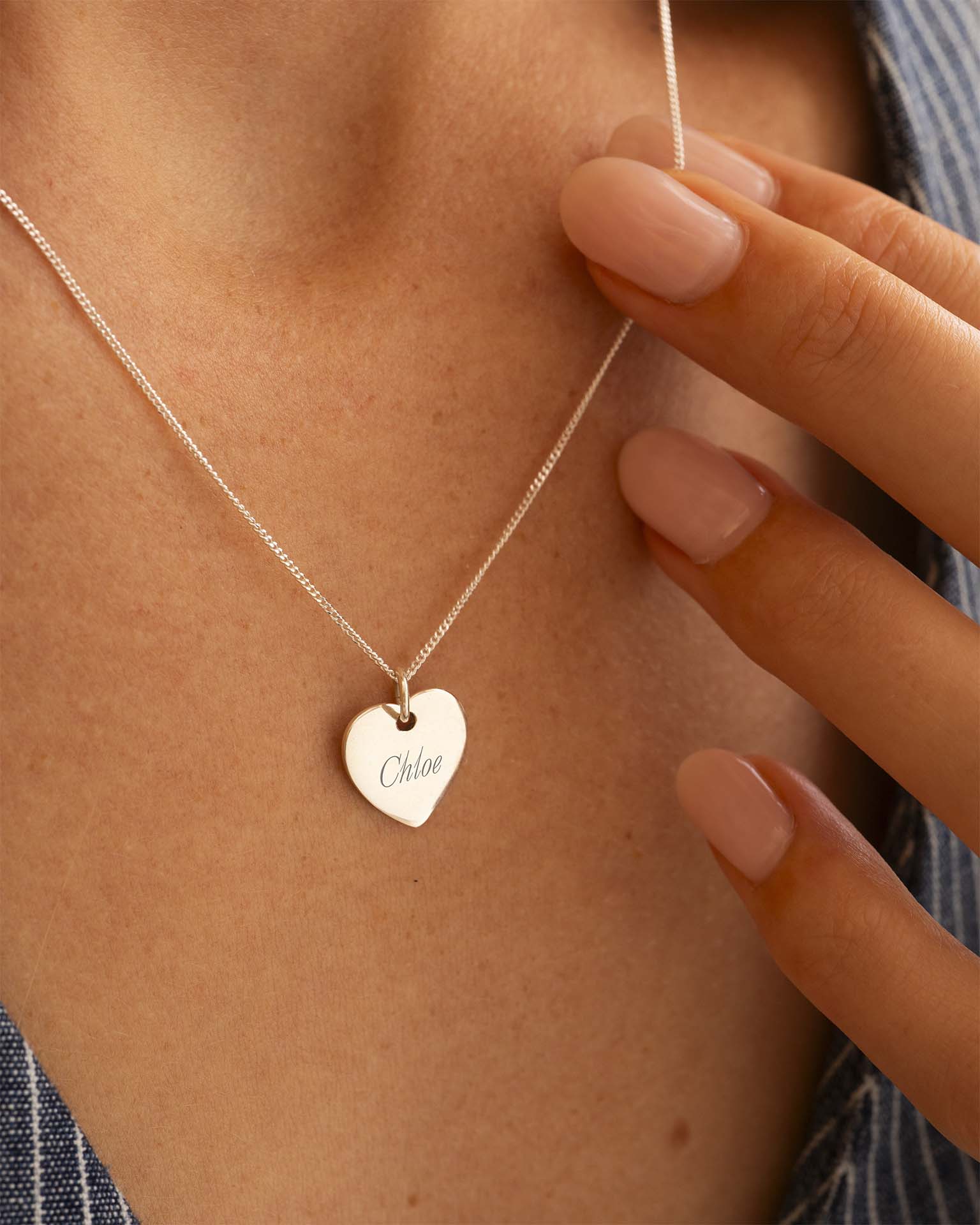 Silver Heart Research UK Personalised Necklace