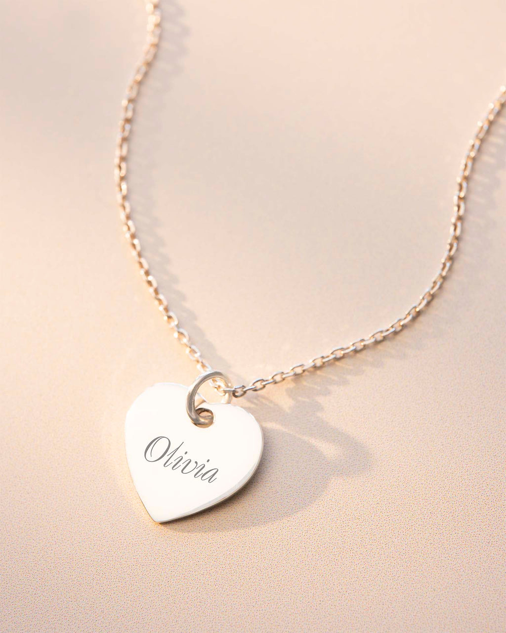 Silver Heart Research UK Personalised Necklace