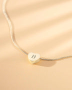Silver Mini Heart Initial Personalised Necklace