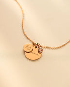 Silver Personalised Birthday Disc Name Necklace