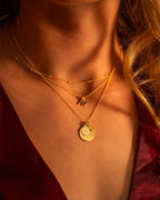 Silver Personalised Birthday Disc Name Necklace