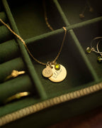 Silver Personalised Birthday Disc Name Necklace