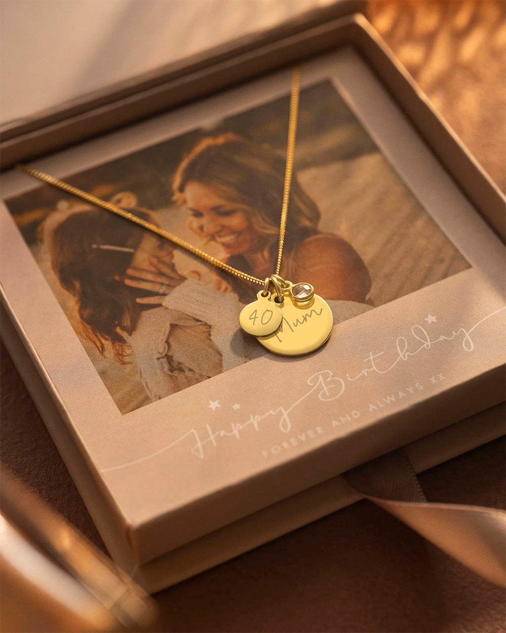 Silver Personalised Birthday Disc Name Necklace