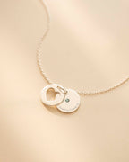 Silver Personalised Secret Message Heart Birthstone Necklace