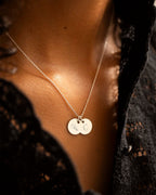 Silver Initial Disc Personalised Name Necklace