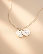 Silver Initial Disc Personalised Name Necklace