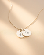 Silver Initial Disc Personalised Name Necklace
