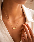 Gold Family Mini Hearts Personalised Initial Necklace