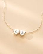 Gold Family Mini Hearts Personalised Initial Necklace