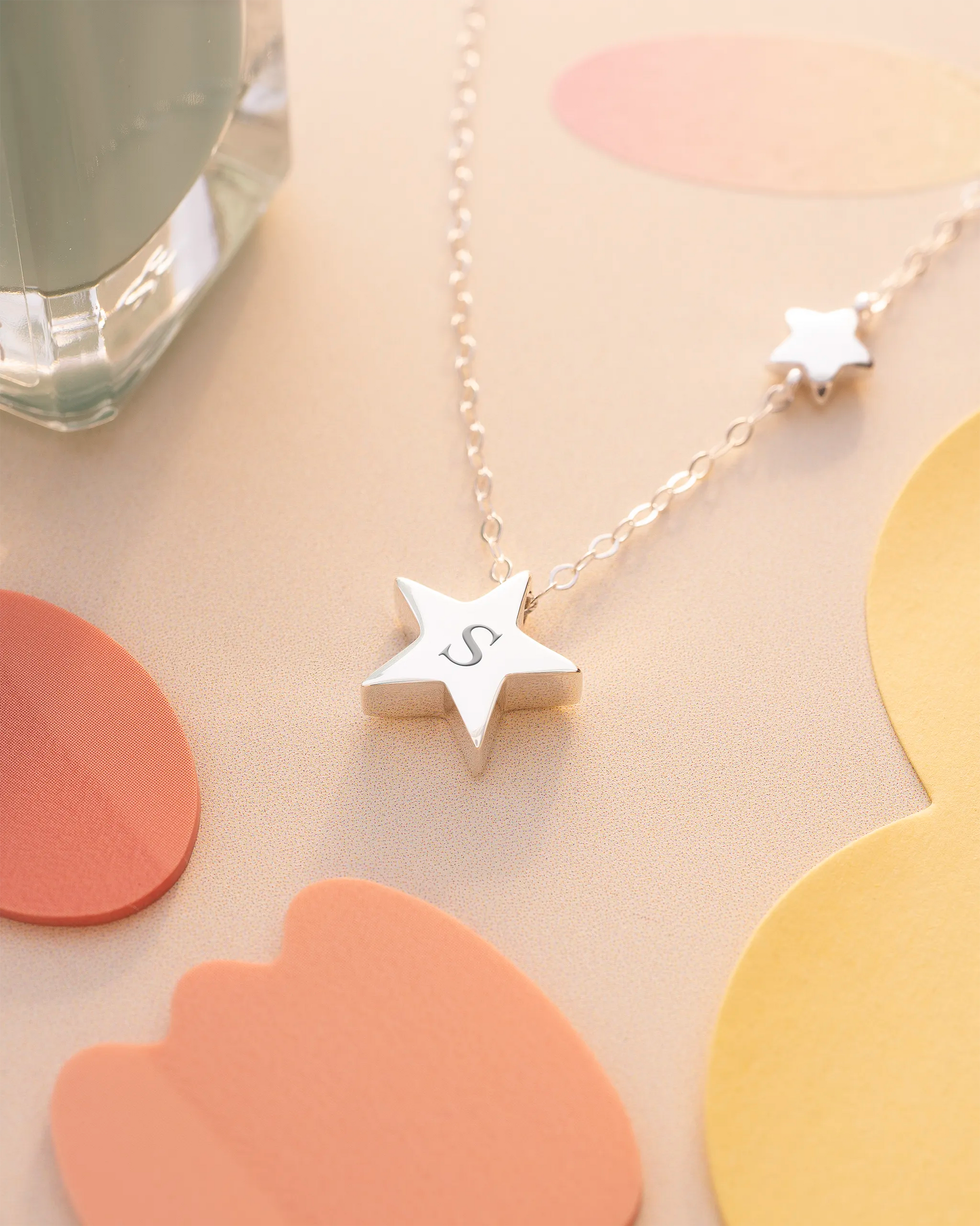 Silver My Lucky Star Personalised Kids Necklace
