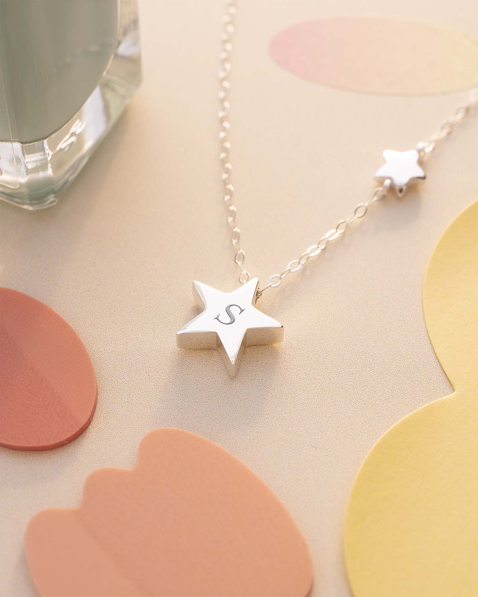 Silver My Lucky Star Personalised Kids Necklace