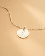 Silver Initial And Date Personalised Necklace