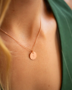 Rose Gold Initial And Date Personalised Necklace