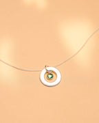 Silver Eternal Ring and Birthstone Personalised Necklace