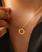 Rose Gold Eternal Ring and Birthstone Personalised Necklace