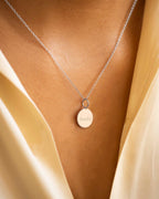 Silver Sia Disc Personalised Name Necklace