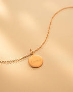 Rose Gold Sia Disc Personalised Name Necklace