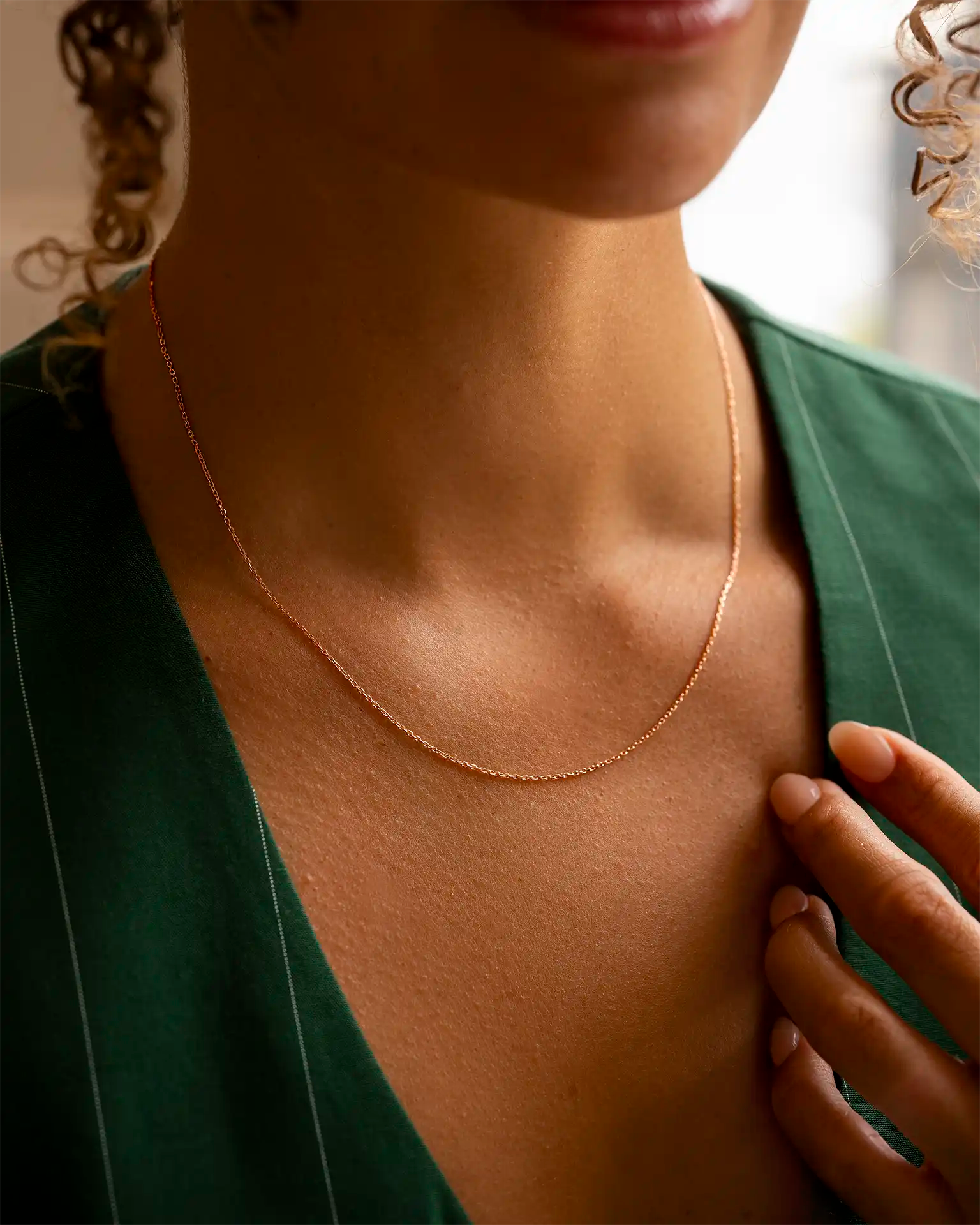 Add a Rose Gold Trace Necklace Chain