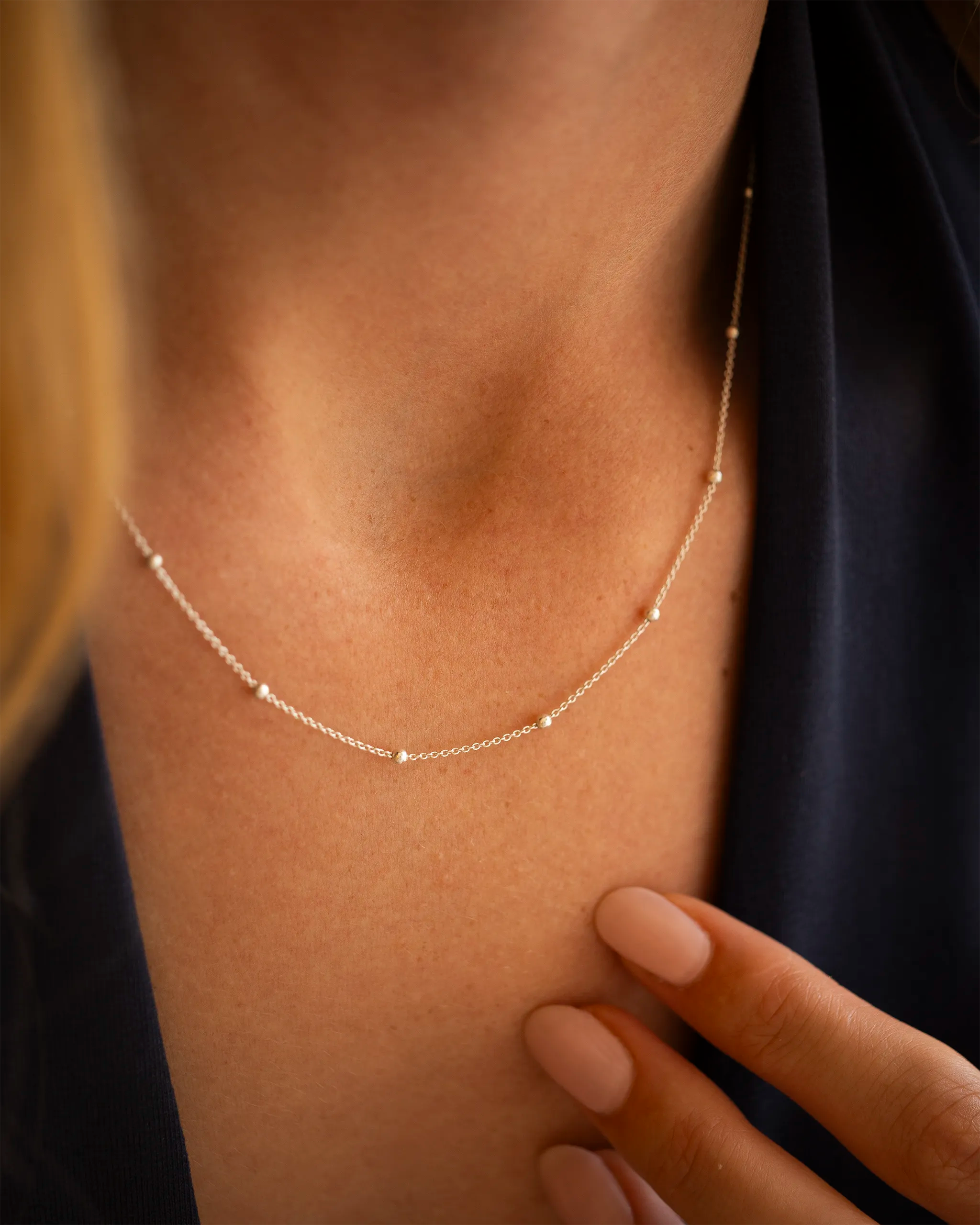 Silver Satellite Necklace Chain