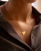 Gold Double Heart Personalised Name Necklace