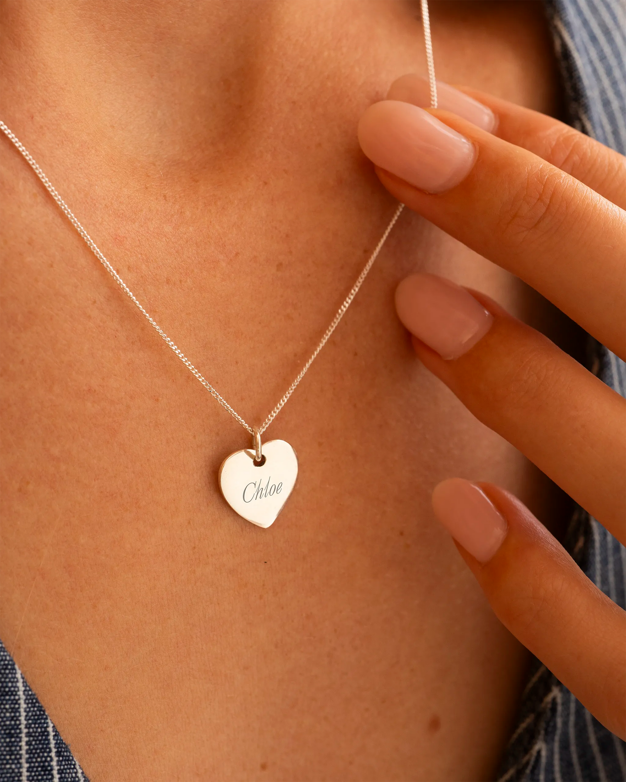 Silver Heart Research UK Personalised Necklace