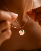 Rose Gold Personalised Birthday Disc Name Necklace