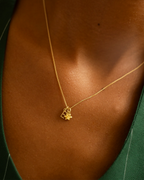 Gold Letter Birth Flower Personalised Necklace