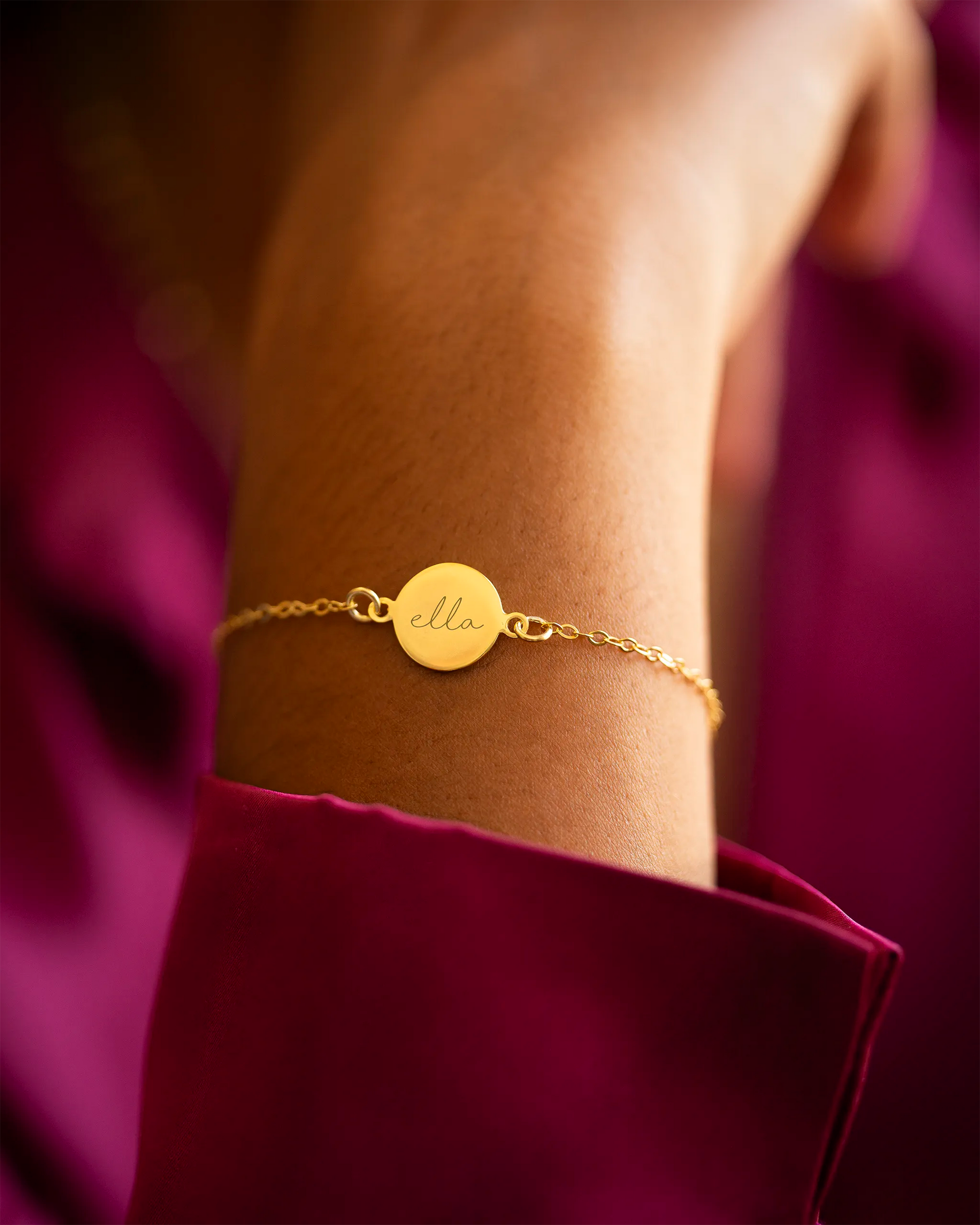 Gold Esme Name Personalised Bracelet