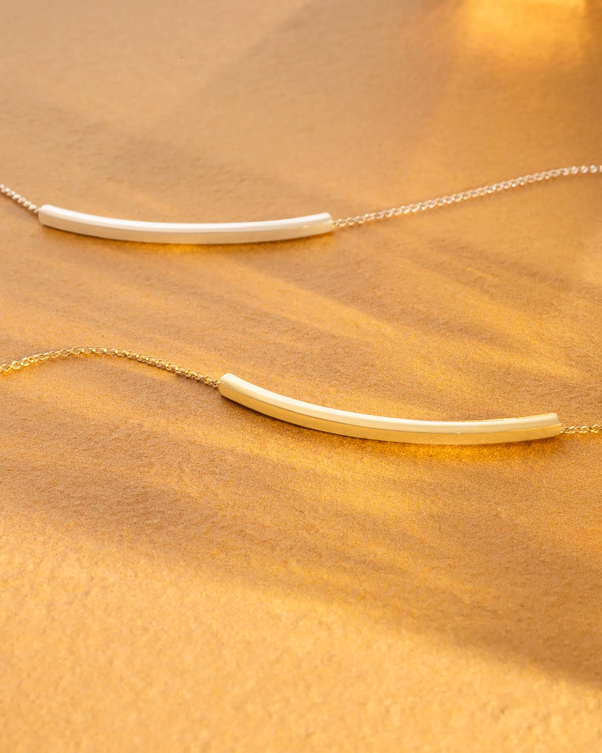 Gold Hidden Message Curved Skinny Bar Personalised Bracelet