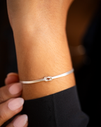 Silver Infinity Knot Personalised Bracelet