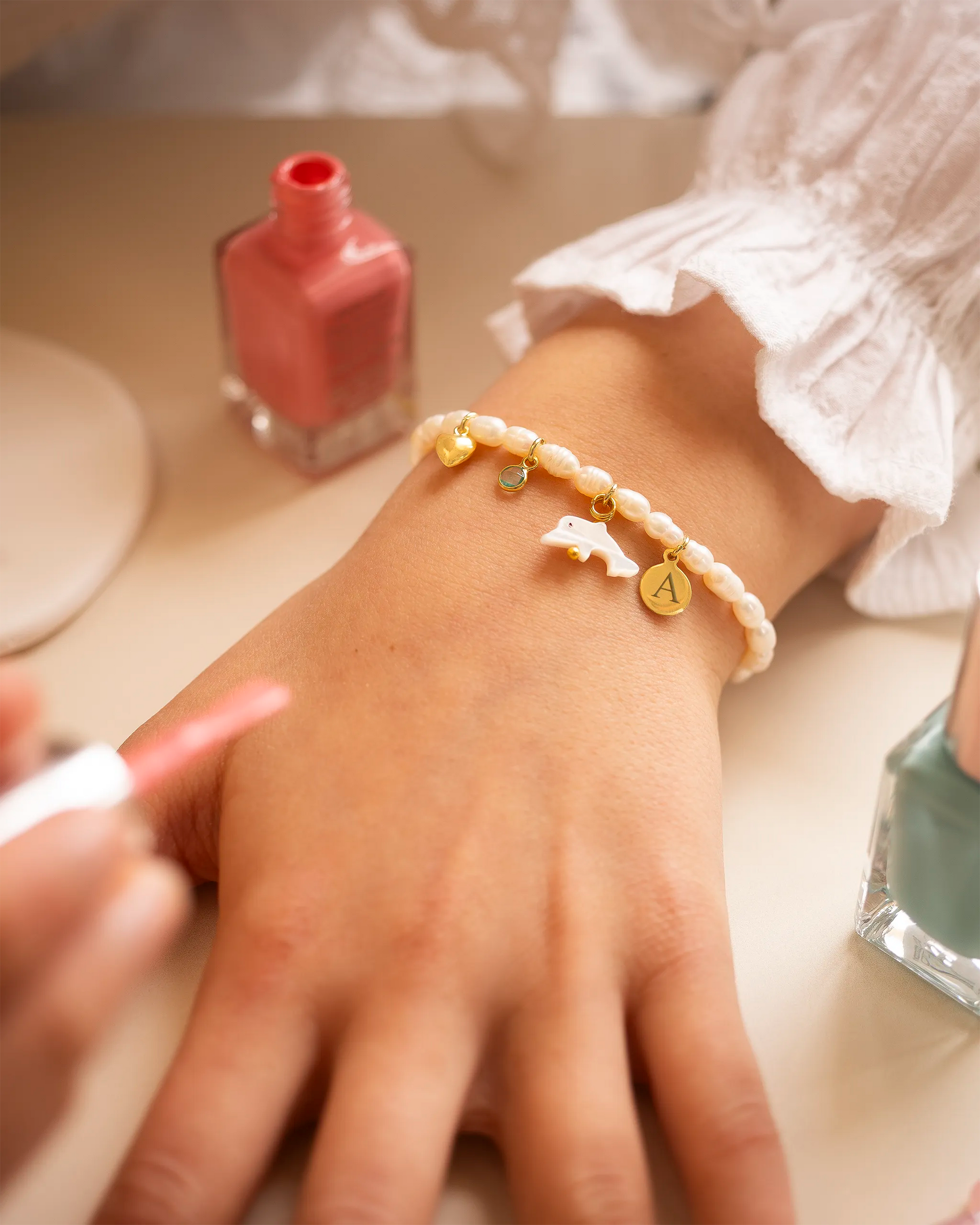 Gold Create Your Own Personalised Kids Bracelet