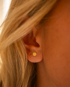 Gold Birth Flower Stud Personalised Earrings