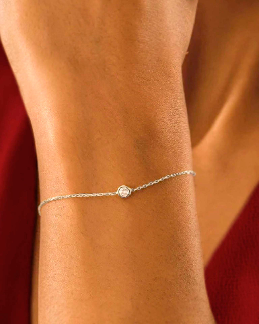 Silver Solitaire Bracelet
