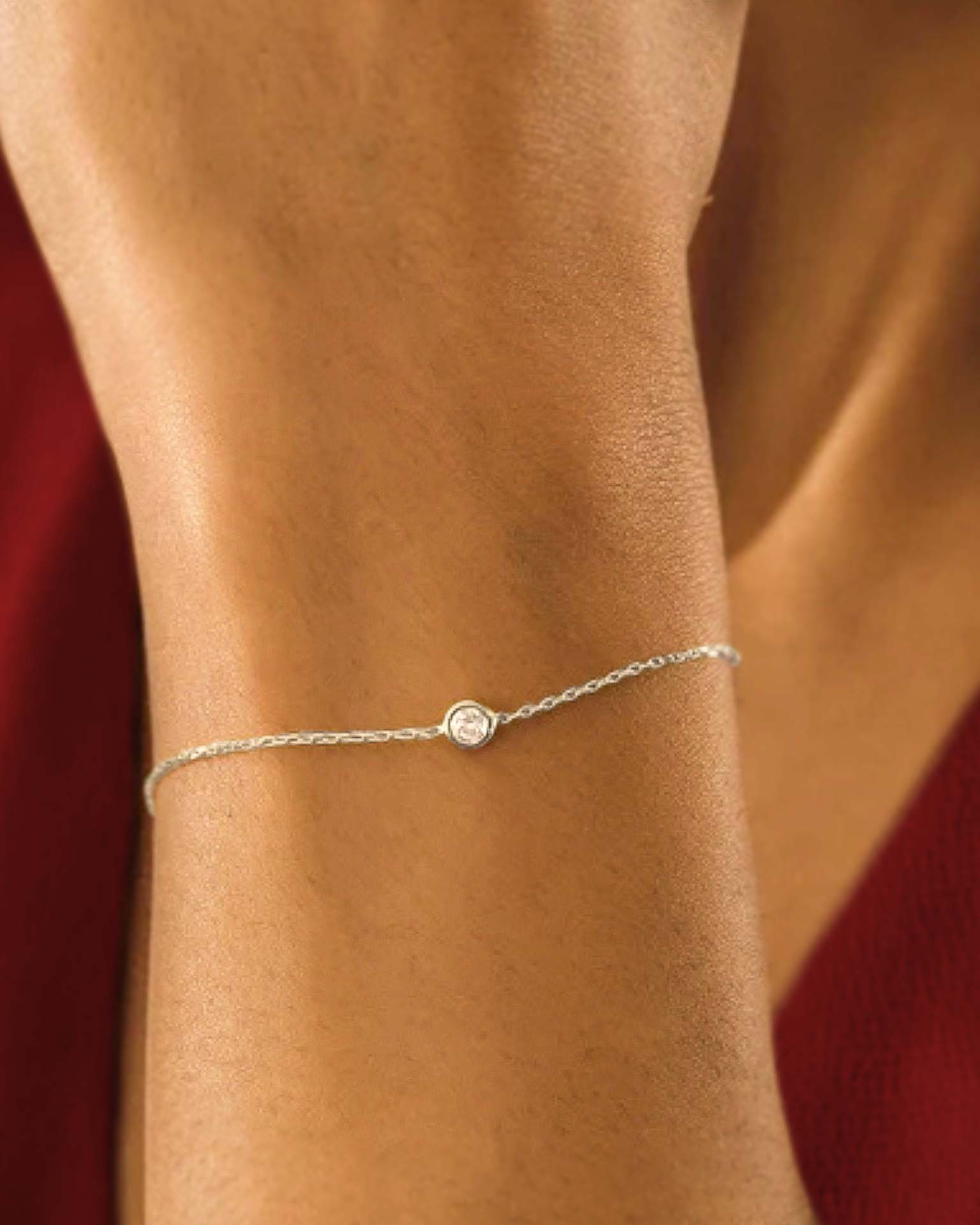 Silver Solitaire Bracelet