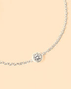 Silver Solitaire Bracelet
