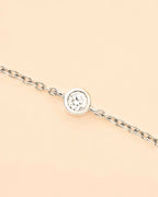 Silver Solitaire Bracelet