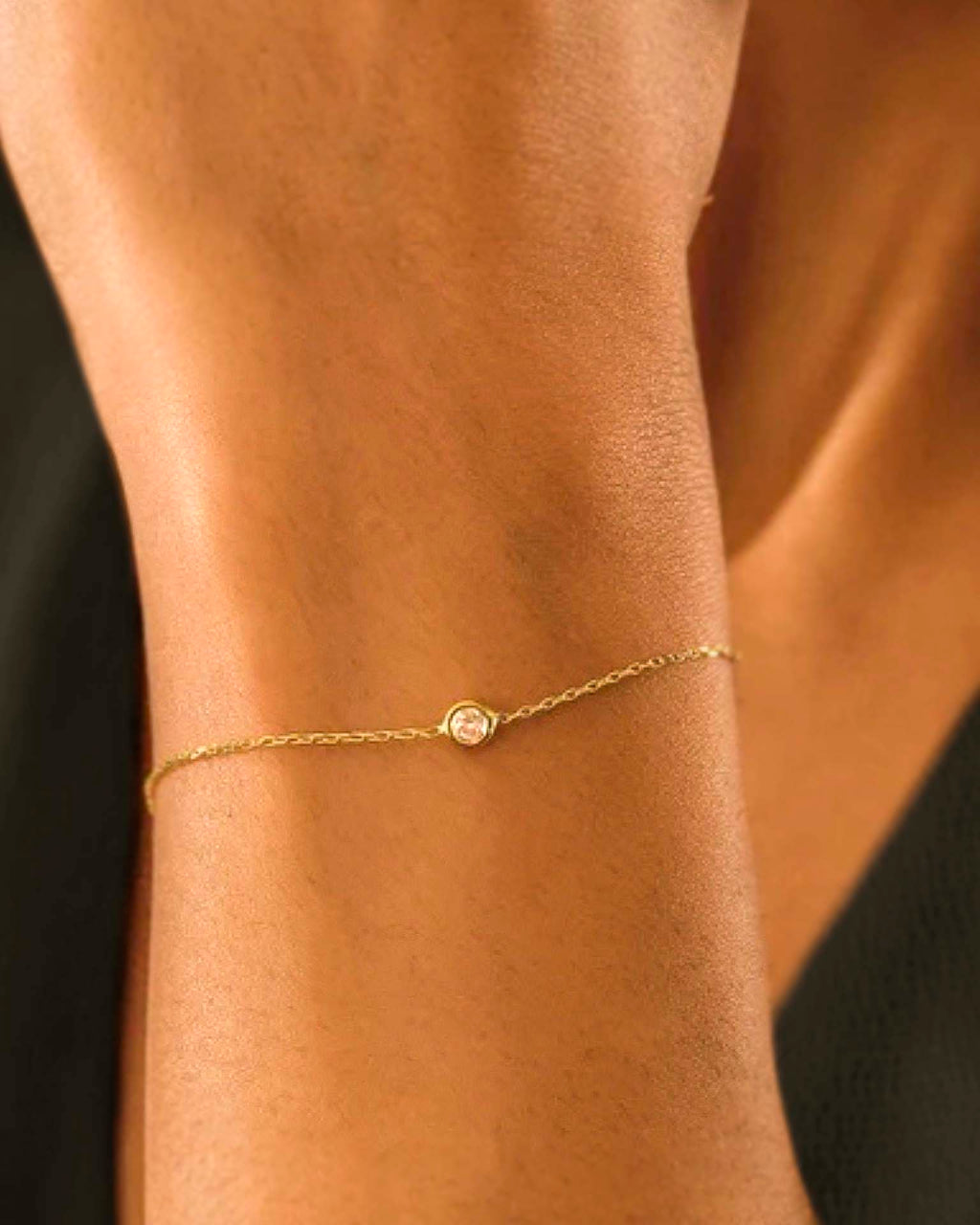 Gold Solitaire Bracelet